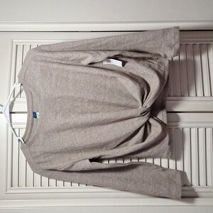 NWT-Old Navy girls large long sleeve tan sweater with knot at bottom